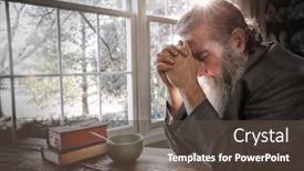  Presentation with grace - Colorful presentation enhanced with old-man-with-a-beard backdrop and a tawny brown colored foreground