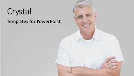  Presentation with flare - Amazing slides having old man with grey backdrop and a  colored foreground