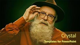  Presentation with old age - Audience pleasing presentation consisting of old-man-with-long-white backdrop and a tawny brown colored foreground