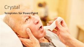  Presentation with old man - Audience pleasing slide set consisting of old-man-with-respiratory-distress backdrop and a blonde colored foreground