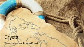  Presentation with old map - PPT theme featuring old map happy columbus day background and a lemonade colored foreground