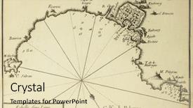  Presentation with italy map - Theme featuring old map of gulf background and a soft green colored foreground