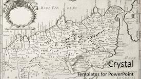  Presentation with old map - Amazing presentation theme having old map of north-east backdrop and a soft green colored foreground