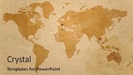  Presentation with old map - Slide deck enhanced with old map background and a coral colored foreground