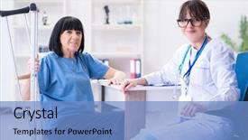  Presentation with incident - Theme featuring old mature woman after incident background and a  colored foreground