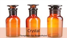  Presentation with medicine - Cool new presentation design with old medical - medicine bottles isolated on white backdrop and a gold colored foreground