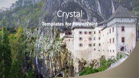  Presentation with magical - Presentation design having old-medieval-castle background and a gray colored foreground