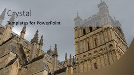  Presentation with medieval - Slides consisting of old-medieval-cathedral-in-exeter background and a light gray colored foreground