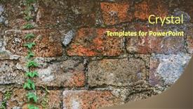  Presentation with ivy - Slide set consisting of old-medieval-wall-covered background and a tawny brown colored foreground