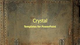  Presentation with metal corrosion - PPT theme with old metal cover background and a violet colored foreground