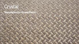  Presentation with diamond plate - Audience pleasing PPT layouts consisting of old metal diamond plate backdrop and a gray colored foreground