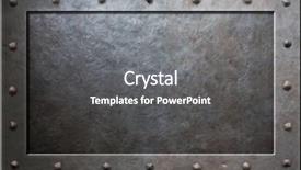  Presentation with metal - Presentation theme having old metal frame with rivets background and a gray colored foreground