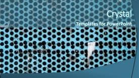  Presentation with design work - Colorful slide deck enhanced with old metal mesh mesh texture backdrop and a ocean colored foreground