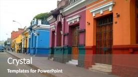  Presentation with mexico - PPT theme having old mexico - barranco lima peru background and a violet colored foreground