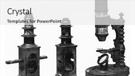  Presentation with humanity - Audience pleasing presentation design consisting of old microscopes of the germanic backdrop and a white colored foreground