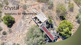  Presentation with old - Audience pleasing slide deck consisting of old mine remains on polar backdrop and a coral colored foreground