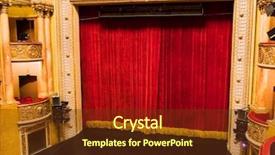  Presentation with theater stage - PPT theme with old movies - classic elegant theater stage background and a tawny brown colored foreground