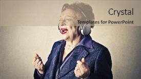  Presentation with old music - Colorful presentation design enhanced with old music backdrop and a coral colored foreground