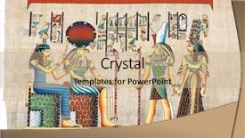  Presentation with papyrus - Amazing slide deck having old natural paper from egypt backdrop and a coral colored foreground