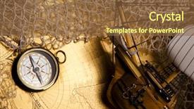  Presentation with navigation compass - Cool new presentation with old navigation instrument map compass backdrop and a  colored foreground