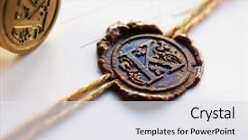  Presentation with wax - Slide deck featuring old notarial wax stamp background and a white colored foreground