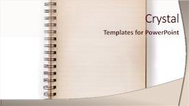  Presentation with note book - Theme enhanced with old note book isolated background and a lemonade colored foreground