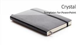  Presentation with isolated paw prints over white - Slides enhanced with old notebook - black moleskine isolated over white background and a white colored foreground