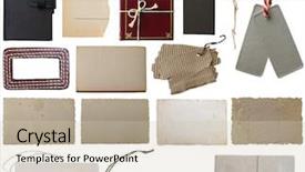  Presentation with book covers - Slides consisting of old notebook - collection of book covers tags background and a soft green colored foreground