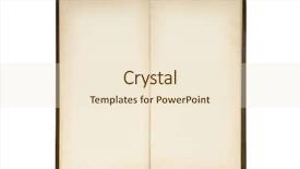  Presentation with book wide open - Slide deck consisting of old notebook - open blank book with clipping background and a lemonade colored foreground