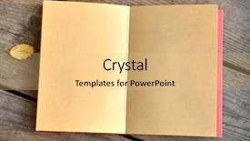  Presentation with blank old book - Amazing presentation design having old notebook - open blank note book backdrop and a lemonade colored foreground