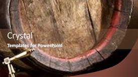  Presentation with oak barrel - PPT layouts enhanced with old-oak-wine-barrel background and a tawny brown colored foreground