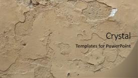  Presentation with cracked wall - Presentation design having old ochre painted stucco wall background and a  colored foreground