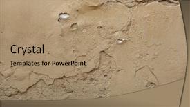  Presentation with cracked wall - Slide deck enhanced with old ochre painted stucco wall background and a coral colored foreground