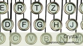  Presentation with old - Colorful PPT layouts enhanced with old old typewriter photographed backdrop and a soft green colored foreground