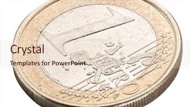  Presentation with paths - Presentation design consisting of old one euro coin isolated on a white background file contains clipping paths background and a lemonade colored foreground