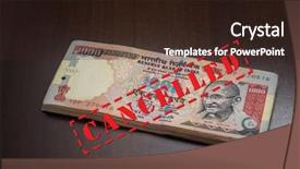  Presentation with indian - Beautiful presentation theme featuring old one thousand rupee indian backdrop and a wine colored foreground