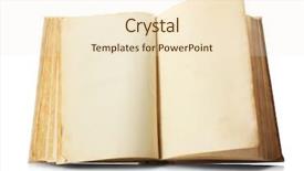  Presentation with old book - Amazing theme having old open book isolated backdrop and a cream colored foreground