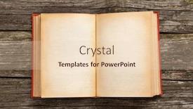  Presentation with old book - Amazing presentation theme having old-open-book-on-wooden backdrop and a lemonade colored foreground