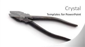  Presentation with vintage - Theme consisting of old-or-vintage-linesman-pliers background and a white colored foreground
