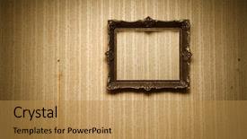  Presentation with old photo - Slides with old ornamented frame on retro background and a gold colored foreground