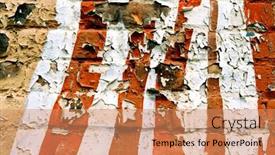  Presentation with wall paint - Presentation theme having old-paint-on-brick-wall background and a coral colored foreground
