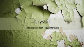  Presentation with cracked wall - Amazing slide deck having old paint peeling from wall backdrop and a  colored foreground