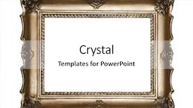  Presentation with picture frame - PPT layouts with old painting - picture frame with clipping path background and a white colored foreground