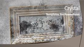  Presentation with painting old - PPT theme having old painting in wooden frame background and a gray colored foreground