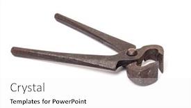  Presentation with pair - PPT theme having wedding composition with white bicycle and flowers background and a dark gray colored foreground.