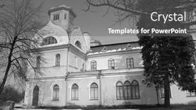  Presentation with ukraine - Presentation having old-palace-in-korsun-ukraine background and a gray colored foreground