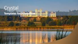  Presentation with old - Colorful slide deck enhanced with old-palace-in-kosava-belarus backdrop and a teal colored foreground