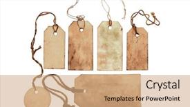  Presentation with vintage paper - Slide deck featuring old paper - vintage tags background and a coral colored foreground