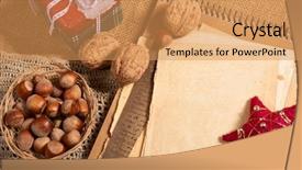  Presentation with old paper and ink - Presentation theme enhanced with old paper and christmas decoration background and a coral colored foreground