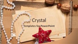 Presentation with old paper - Presentation theme consisting of old paper and christmas decoration background and a lemonade colored foreground